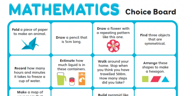 TVO Math Choice Board